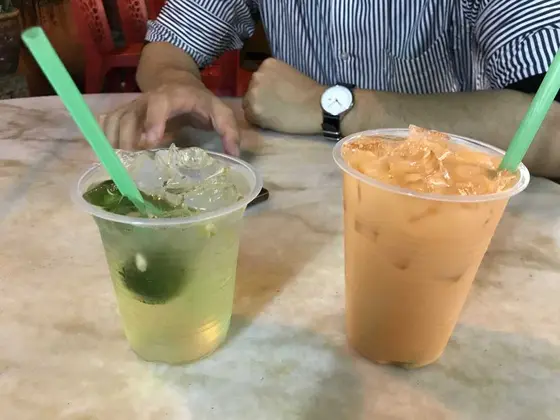 ライムジュースとキャロットジュース