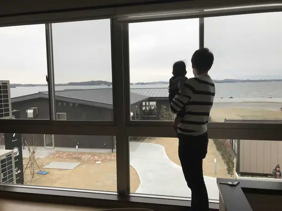 海を一望できます