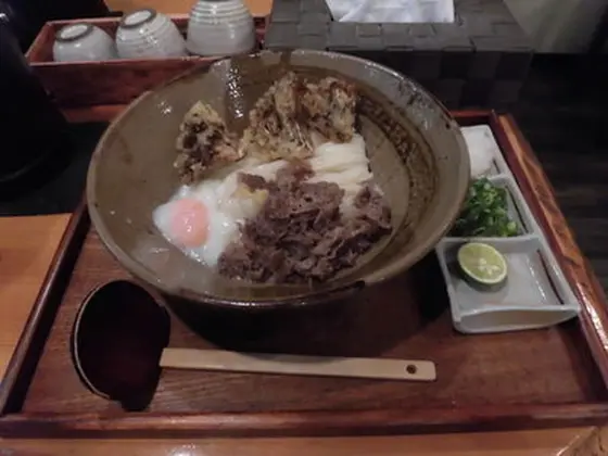 肉まいたけ天温玉生じょうゆ