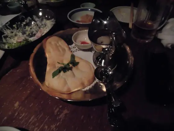 ナンで食べるほうれん草カレー