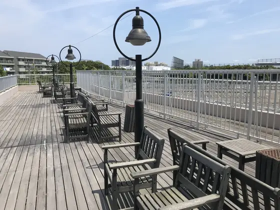 サンデッキ、結構広いです。