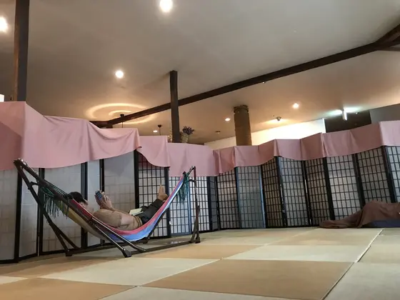 ハンモックもあります。