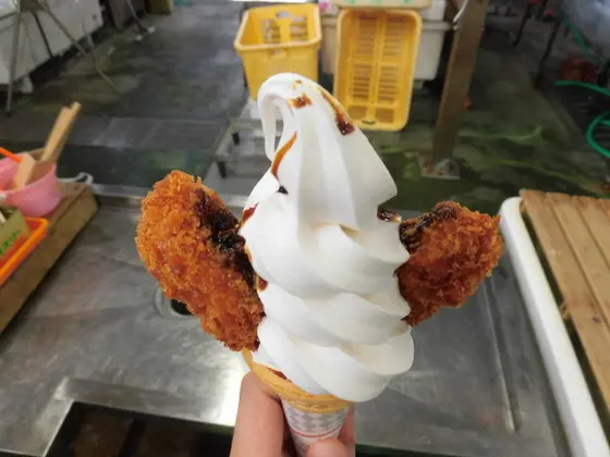 カキフライソフトクリーム