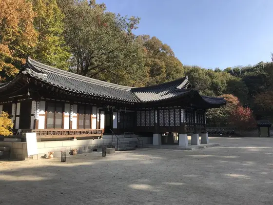 庭園の真ん中
