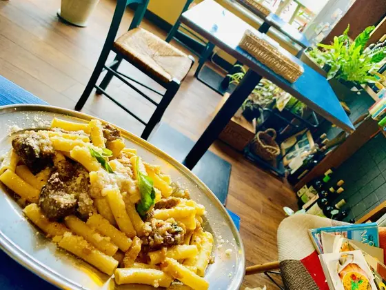 お肉のパスタ