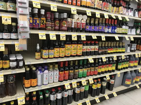 お醤油の品ぞろえ