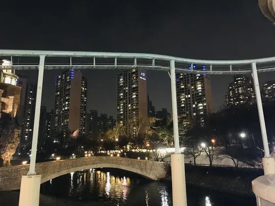 屋外ジェットコースター並んでる時の写真