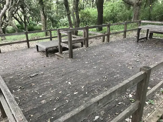 広めのウッドデッキ