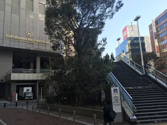 駅までのペデデッキ