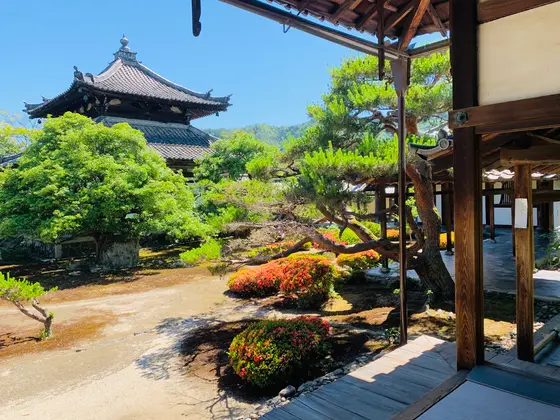 舎利殿と本庭