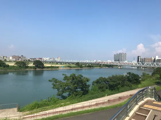 多摩川の眺め最高♪