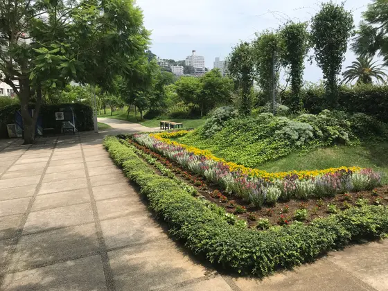 お宮の松まで公園を