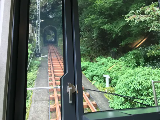 前面展望席来た〜w