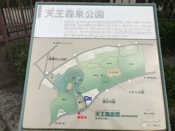 天王森泉公園、狭いです。