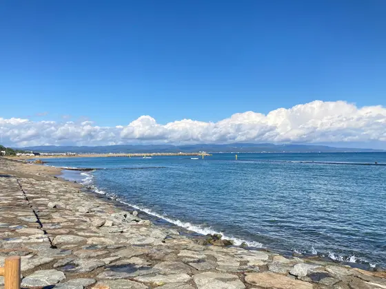 海に出た！視界がバーンと開けます