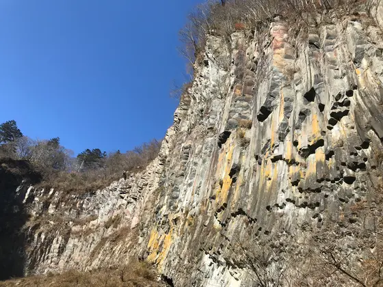 迫力の柱状節理