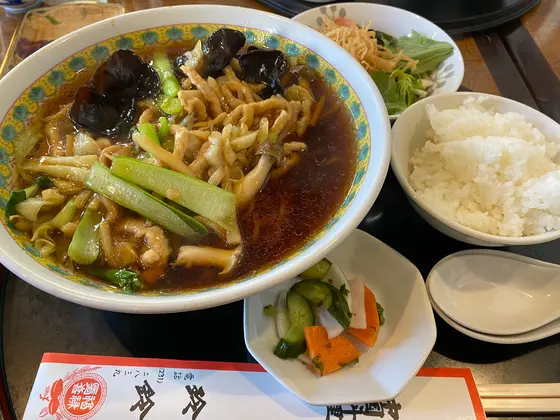 豚肉細切りあんかけラーメン