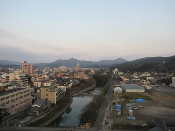 露天から眺める風景