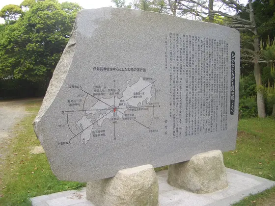 伊弉諾神宮を中心とした太陽の運行圏