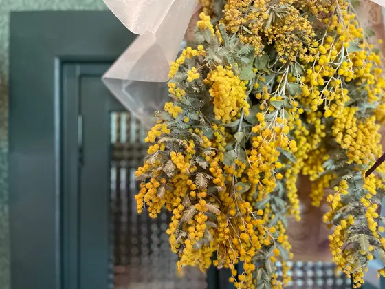 お庭のお花をドライフラワーにしているそう！