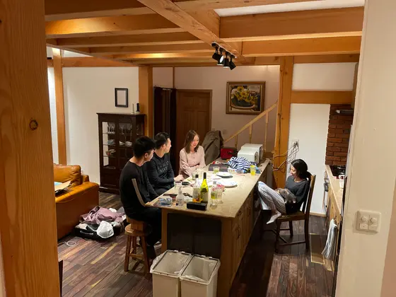 夜にはパジャマバーに🍻
