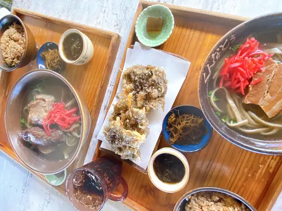 もずくそば定食