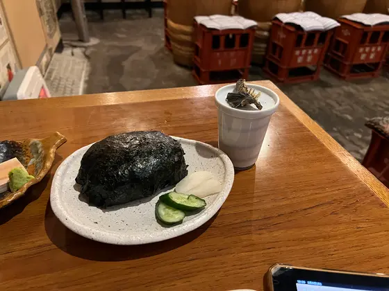 山賊おにぎり・フグひれ酒