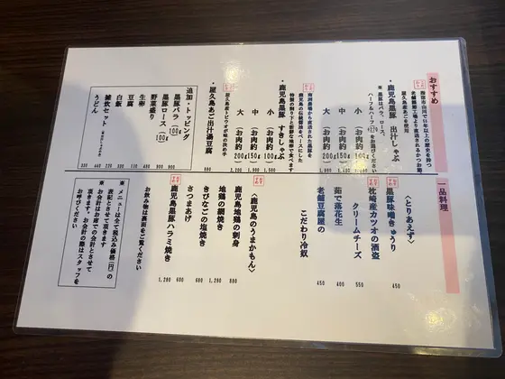 メニュー
