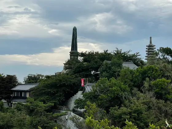 題目岩から戻る時の景色
