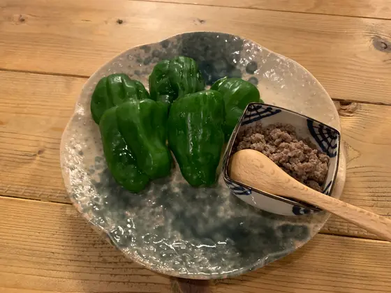 肉みそピーマン¥500