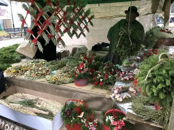 フレッシュなクリスマスリース