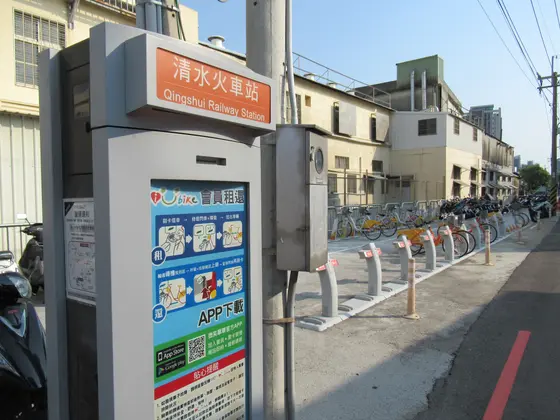 清水車站(駅)　シェアバイク