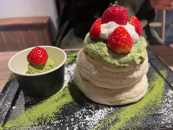 グルテンフリーな米粉のパンケーキ