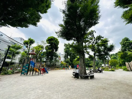 遊具やベンチがあります