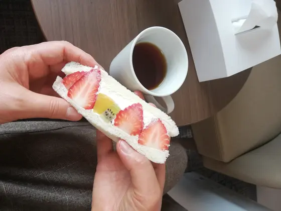 市場の中の穴場カフェ