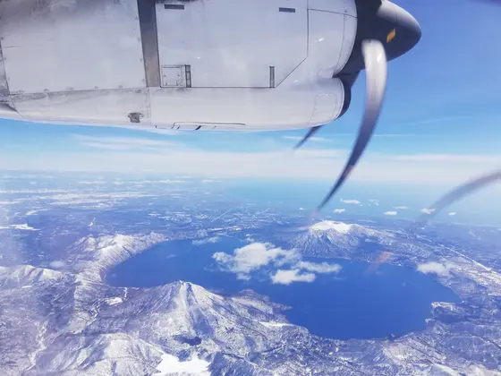 まるで遊覧飛行！