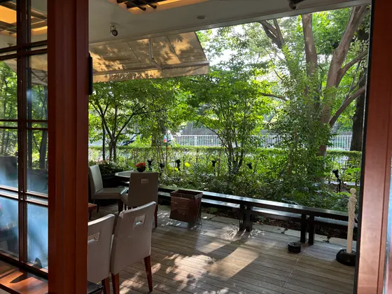 暑すぎてテラスには行きませんでした