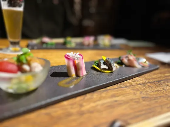 ディナーコースを堪能