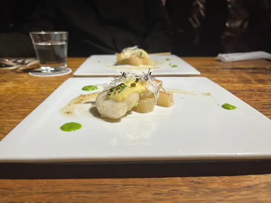 ディナーコースを堪能