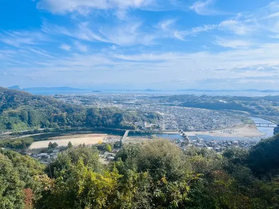 🚡岩国城ロープウェー山頂からの眺め