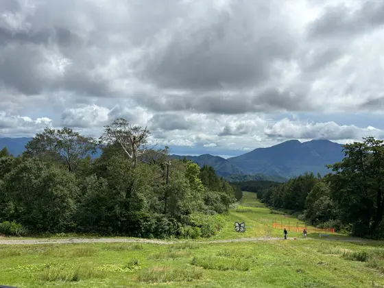 磐梯山が見えた