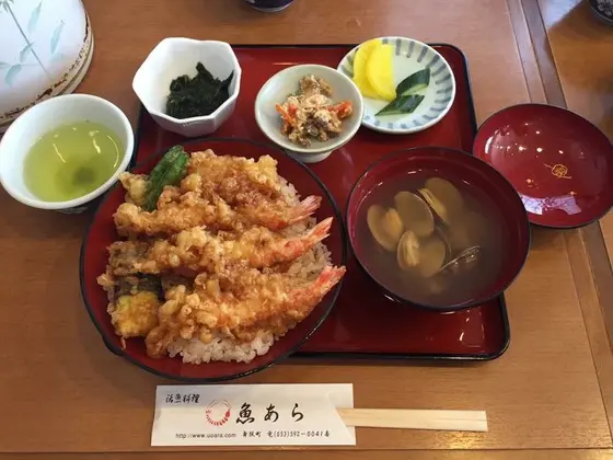 魚あら かき揚げ丼♡