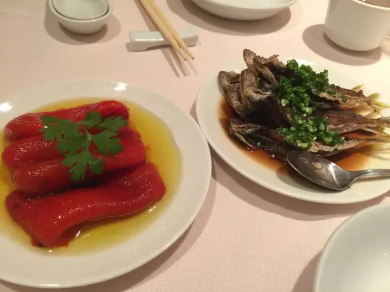 小鰺とピーマン
