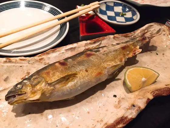 あゆの丸焼き。