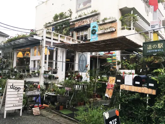 お店はこの奥