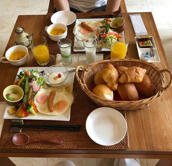 朝ごはんもとっても豪華です🥞