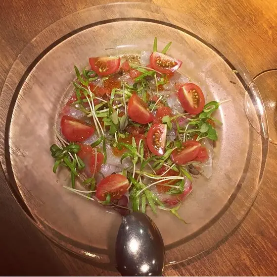 本日の白身魚のカルパッチョ ¥1,400