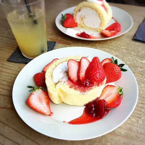 イチゴのロールケーキ♡