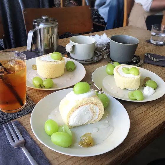 シャインマスカットのロールケーキ♡