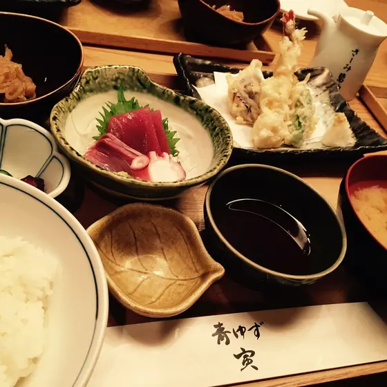 刺身と天麩羅定食 ￥1,000くらい